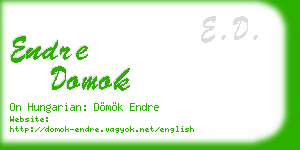 endre domok business card
