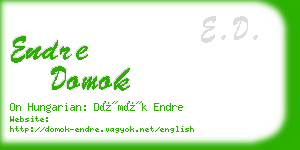 endre domok business card